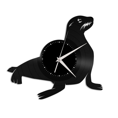 Sea Lion Vinyl Wall Clock