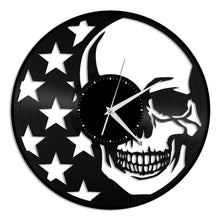 Skull Patriotic Vinyl Wall Clock - VinylShop.US