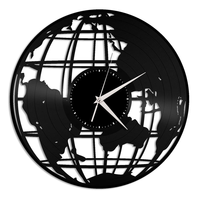 Terra (Globe) 3d Vinyl Wall Clock - VinylShop.US