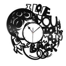Love You to the Moon and Back Vinyl Wall Clock