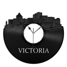 Victoria, Canada Skyline Vinyl Wall Clock - VinylShop.US