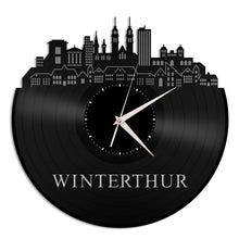 Winterthur Switzerland Skyline Wall Clock - VinylShop.US