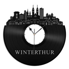 Winterthur Switzerland Skyline Wall Clock - VinylShop.US