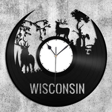 Wisconsin Forest Deers Vinyl Wall Clock - VinylShop.US
