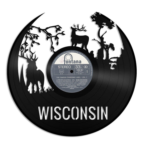 Wisconsin Forest Deers Vinyl Wall Art - VinylShop.US