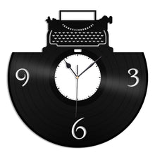 Writers Clock Vinyl Wall Clock